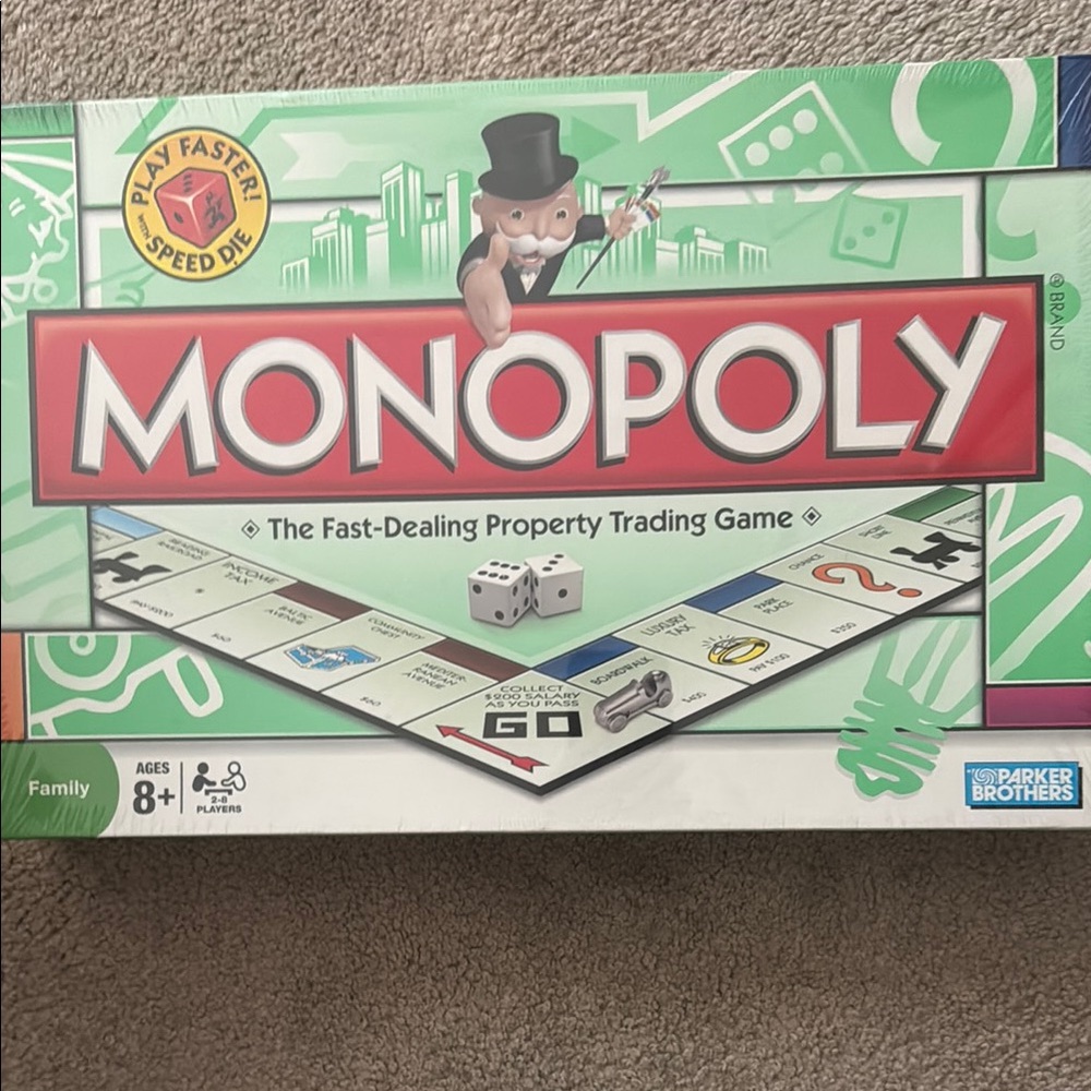 Monopoly Board Game - Vibrant Green Edition